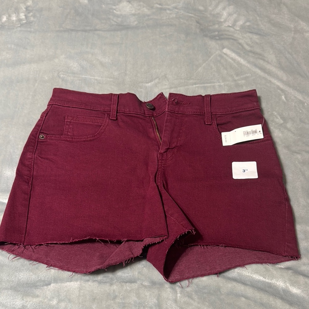 Old Navy Women's Burgundy Jean Shorts